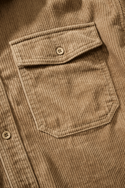Brandit Corduroy Classic langarmhemd, camel