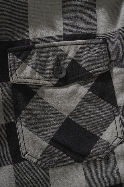 Brandit Lumber Jacke mit Kapuze, schwarz+charcoal
