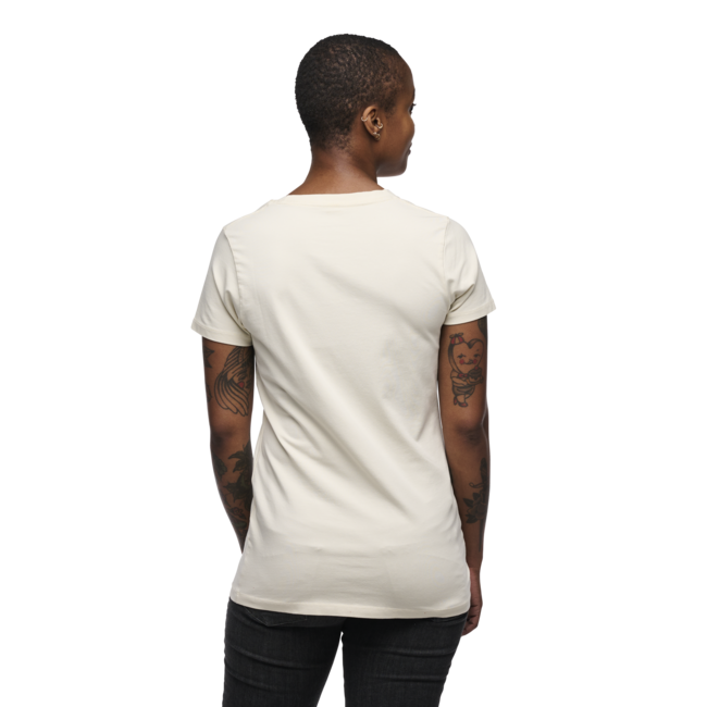 Black Diamond Heritage Wordmark damen-Kurzarm-T-shirt, Off-White