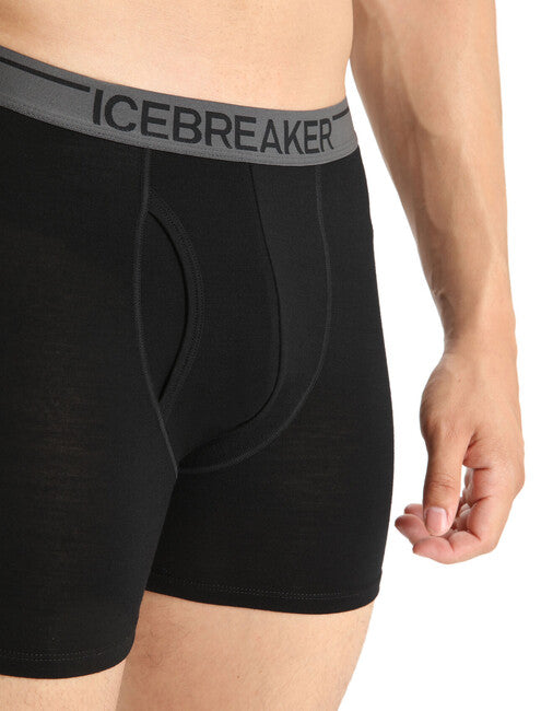 Icebreaker Anatomica-Öffnung Men's Boxershorts, schwarz