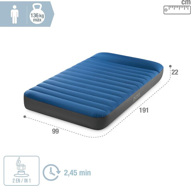 InTex Twin Dura-Beam aufblasbare Campingmatratze