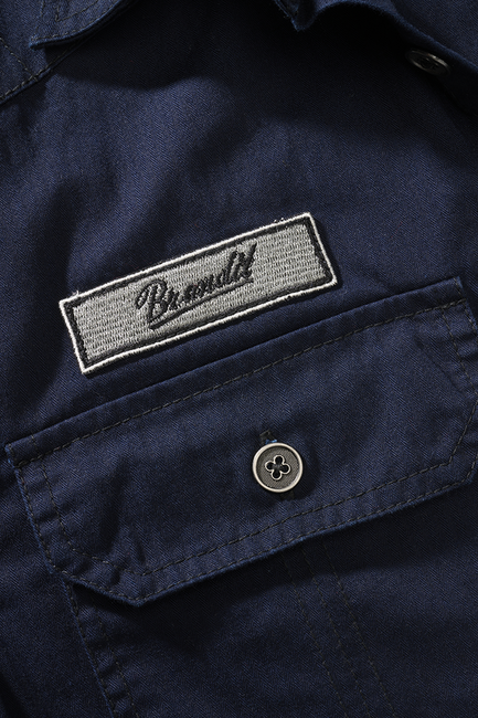 Brandit Luis Vintage langarmhemd, marineblau