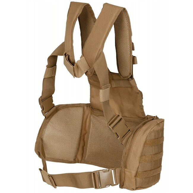 MFH Professional Tactical Chest Rig Mission Vest, Coyote Tan