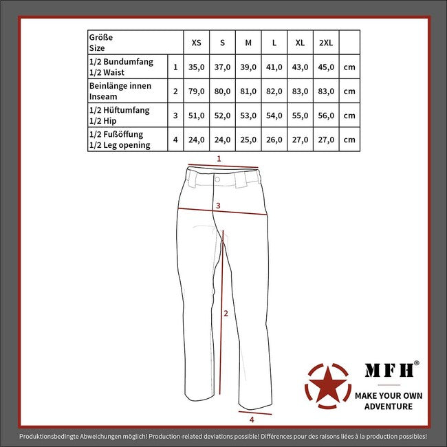 MFH BDU amerikanische Damenhose, schwarz