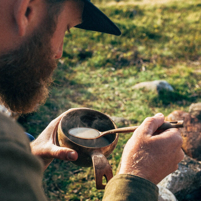 Kupilka 21 Classic Cup becher mit löffel, braun
