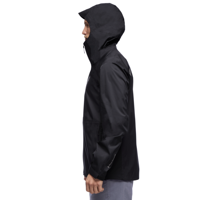 Black Diamond Men's Stormline Stretch Rain Shell Waterproof Jacket, schwarz