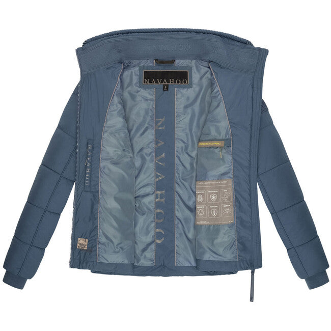 Navahoo Liebesfee damen Winterjacke, dusty blue