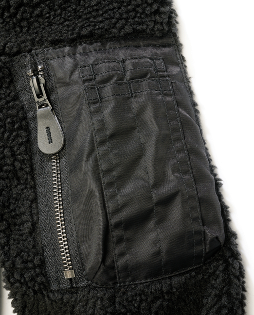Brandit MA1 Sherpa Jacke, schwarz