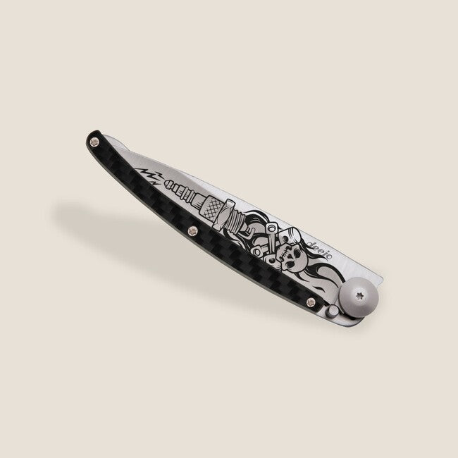 Deejo Tattoo fiber biker schließmesser