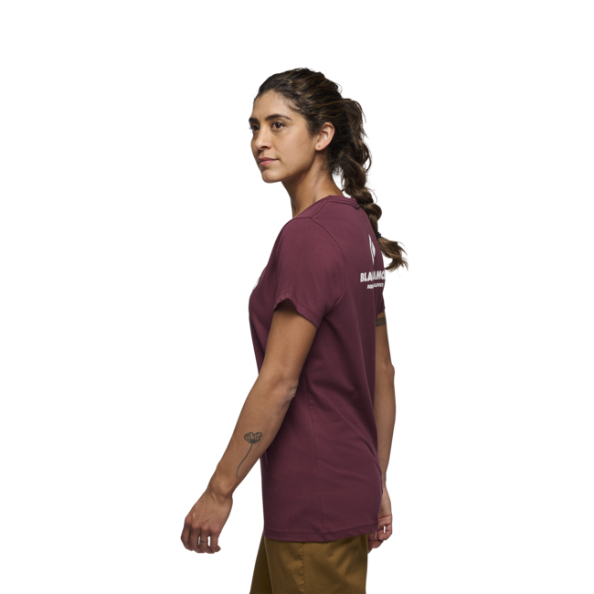 Black Diamond Ausrüstung für Alpinisten damen-Kurzarm-T-shirt, burgunderrot