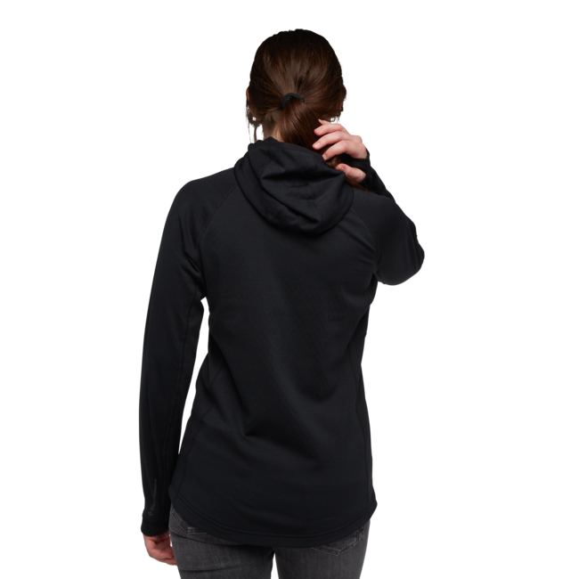 Black Diamond Coefficient damen-Sweatshirt mit Reißverschluss, schwarz