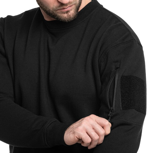 Mil-Tec Tactical Sweatshirt mit Rundhalsausschnitt, schwarz