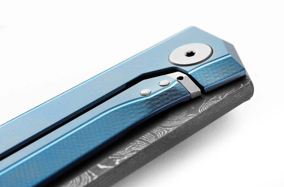 Lionsteel MYTO MT01D BL Luxustaschenmesser mit massivem Titan-Griff