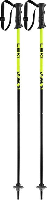 LEKI Rider kinder Skistöcke schwarz/neongelb/weiß