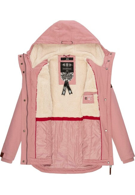 Marikoo BIKOO damen-Winterjacke mit Kapuze, powder rose