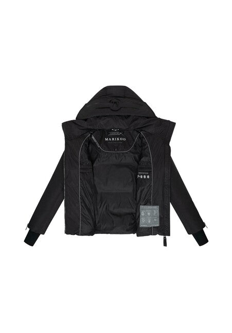 Marikoo Aleyna16 damen Winterjacke mit Kapuze, schwarz