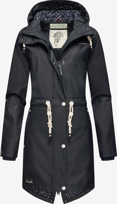Navahoo Flower Of Ocean damen Regenjacke, marineblau