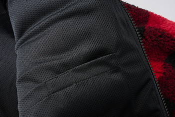 Brandit Teddyfleece Worker fleece-kapuzenjacke, rot/schwarz