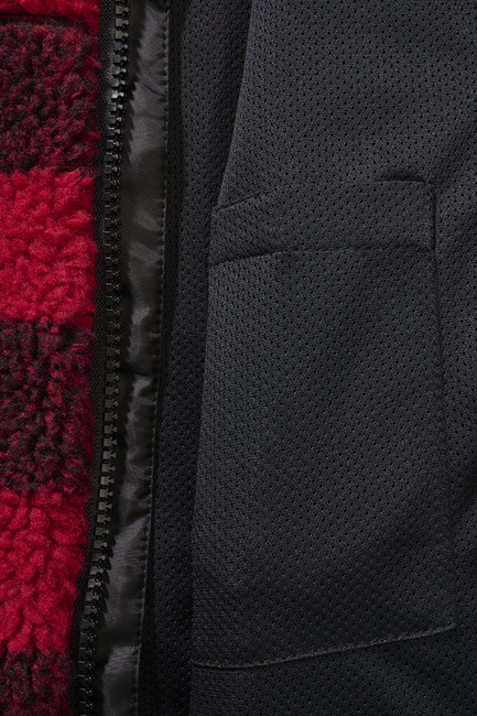 Brandit kinder-Teddyfleecejacke mit Kapuze, rot/schwarz