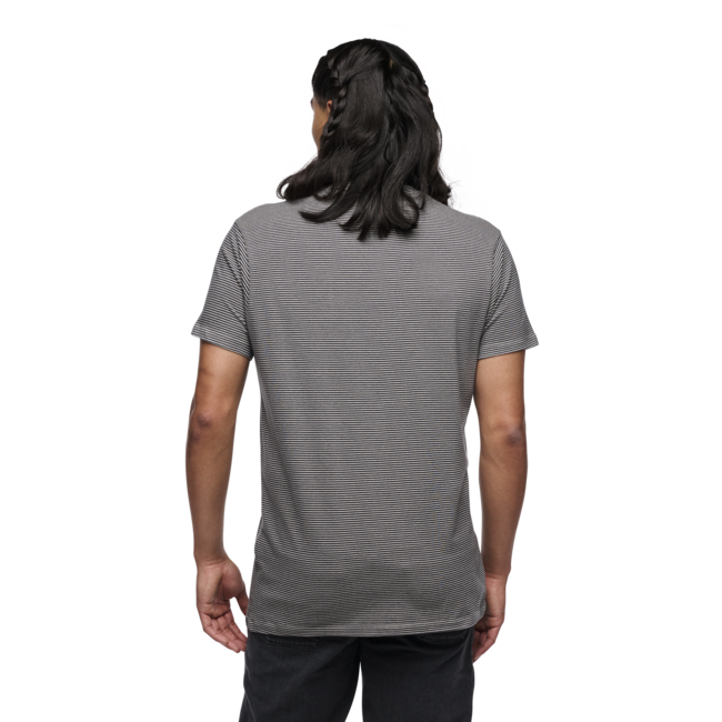 Black Diamond Bd Stripe herren kurzarm-T-shirt, anthrazit-off weiß