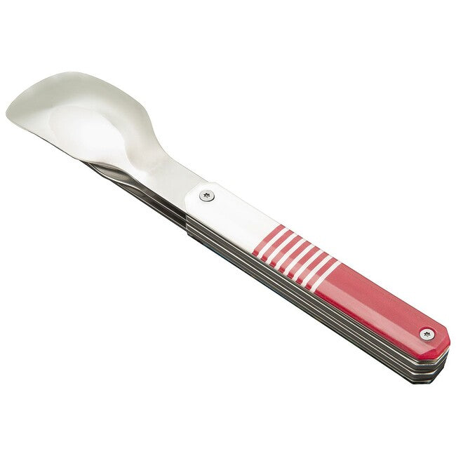 AKINOD Magnetisches reisebesteck, rotes mariniere-spiegelfinish