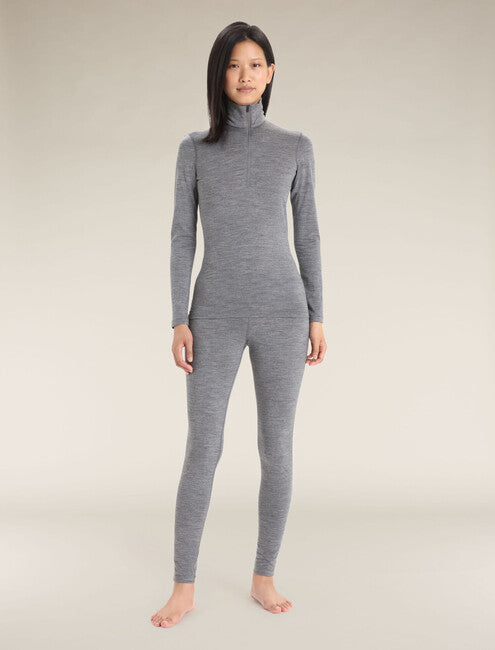 Icebreaker Oasis 200 thermo-kapuzenpullover mit reißverschluss, schwarz