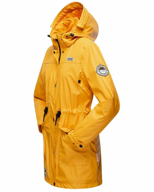 Navahoo Deike damen Winter Regenjacke mit Kapuze bernsteingelb