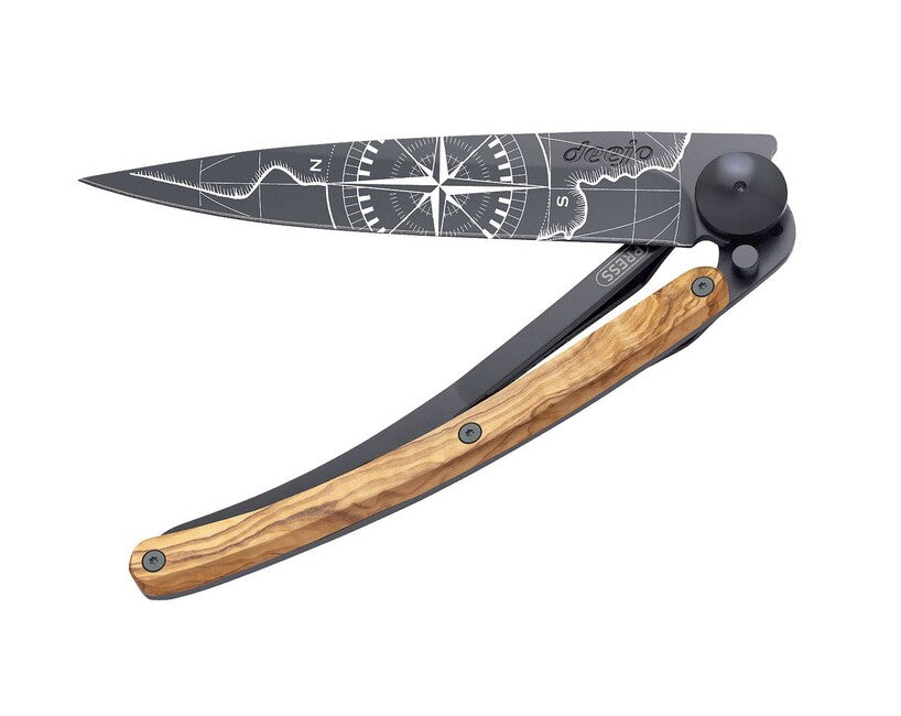 Deejo Giant Klappmesser schwarz Incognita