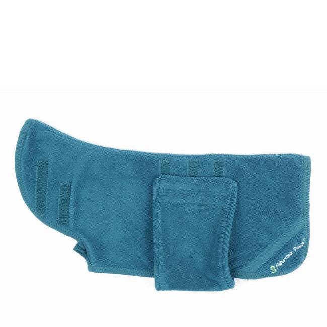 Mountain Paws Bademantel groß blau
