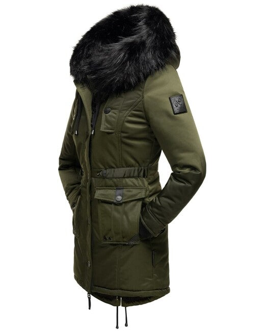 Navahoo Luluna Princess damen Winterjacke mit Kapuze, oliv