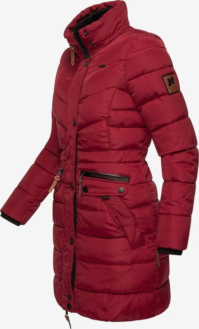 Navahoo Paula damen Winterparka mit Kapuze dunkelrot