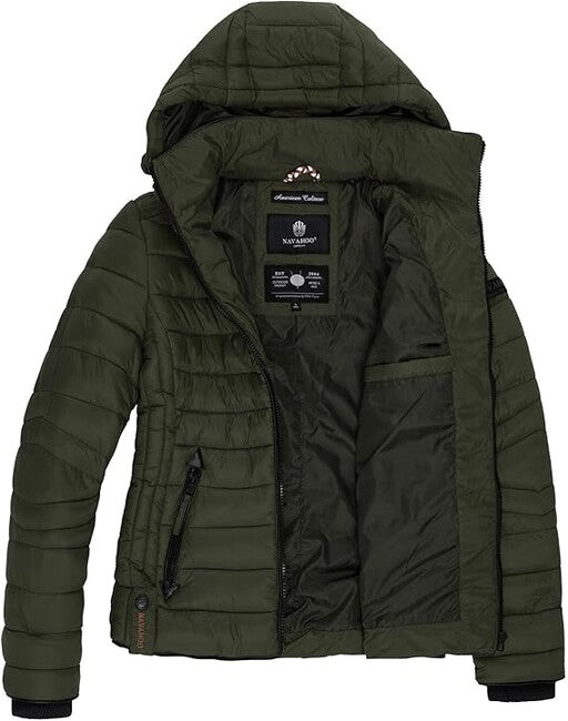 Navahoo Lulana damen Übergangsjacke mit Kapuze, oliv
