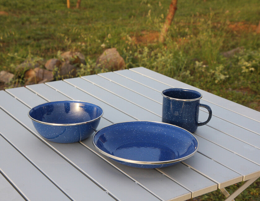 Origin Outdoors Σμαλτοποιημένο Πιάτο 20 cm Βαθύ, Μπλε