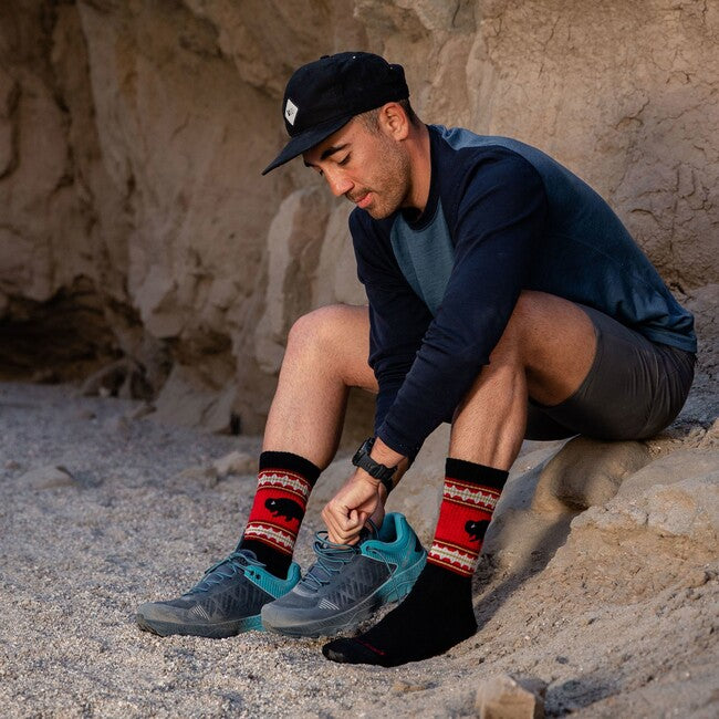Darn Tough VanGrizzle Boot socken medium light mit kissen, schwarz
