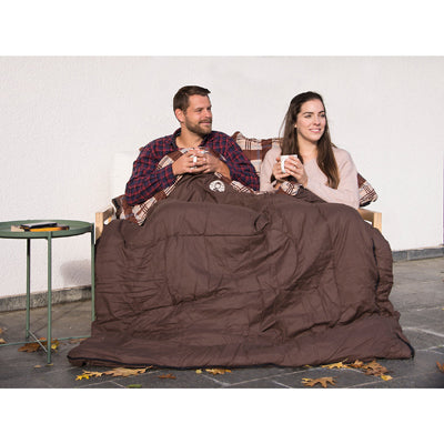 Coleman Hampton Schlafsack für zwei Personen, braun