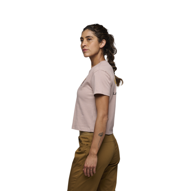 Black Diamond Faded damen-Crop-Kurzarm-T-shirt, blasslila