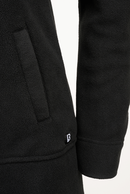 Brandit Square Fleece-Mantel, Schwarz