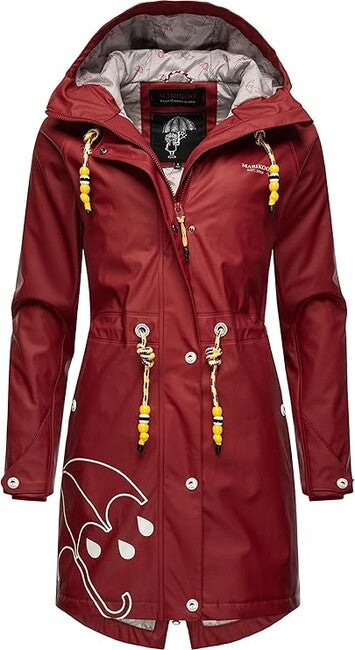 Marikoo Dancing Umbrella damen Waterproof Jacket, blutrot