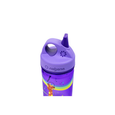 Nalgene Grip-n-Gulp Sustain 0,35 L mit Deckel lila Musical Giraffe