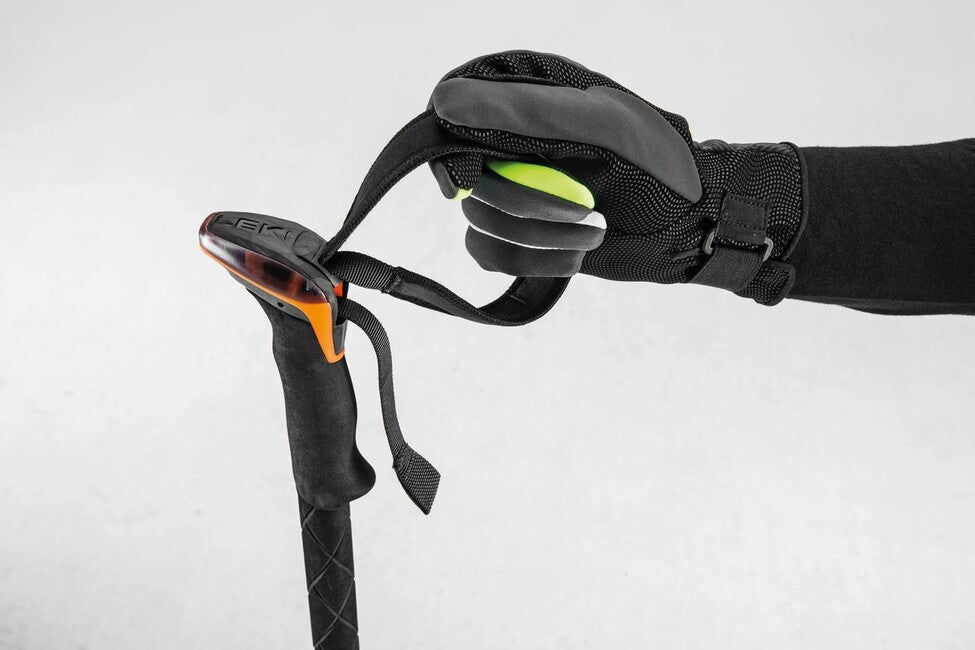 LEKI Sherpa FX Carbon Strong Trekkingstöcke, orange-denimblau, 120 - 140 cm