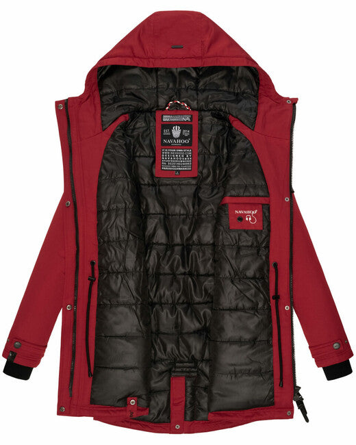 Navahoo Avrille damen Winterjacke mit Kapuze blutrot
