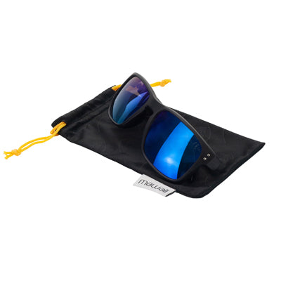 Mawaii Lifestyle Holden Sunglasses, Matte Black-Blue