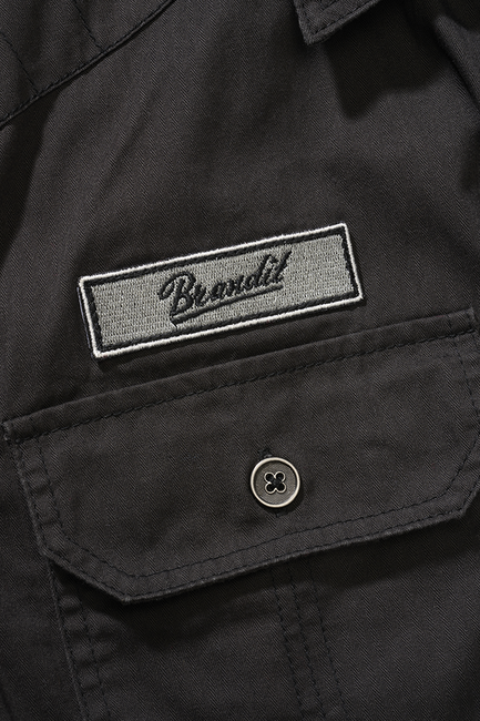 Brandit Luis Vintage kurzarmhemd, schwarz