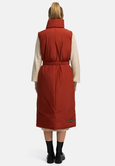 Navahoo Abendlied damen lange weste, terracotta