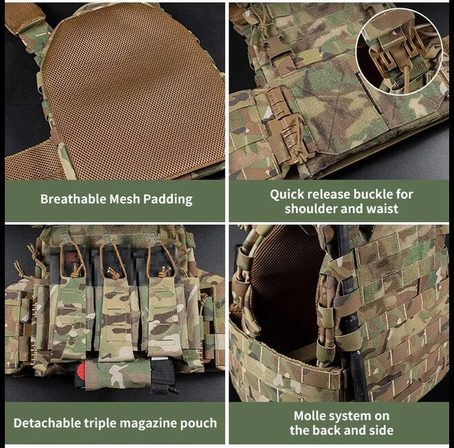 DRAGOWA Tactical Raven Tactical Vest, CP