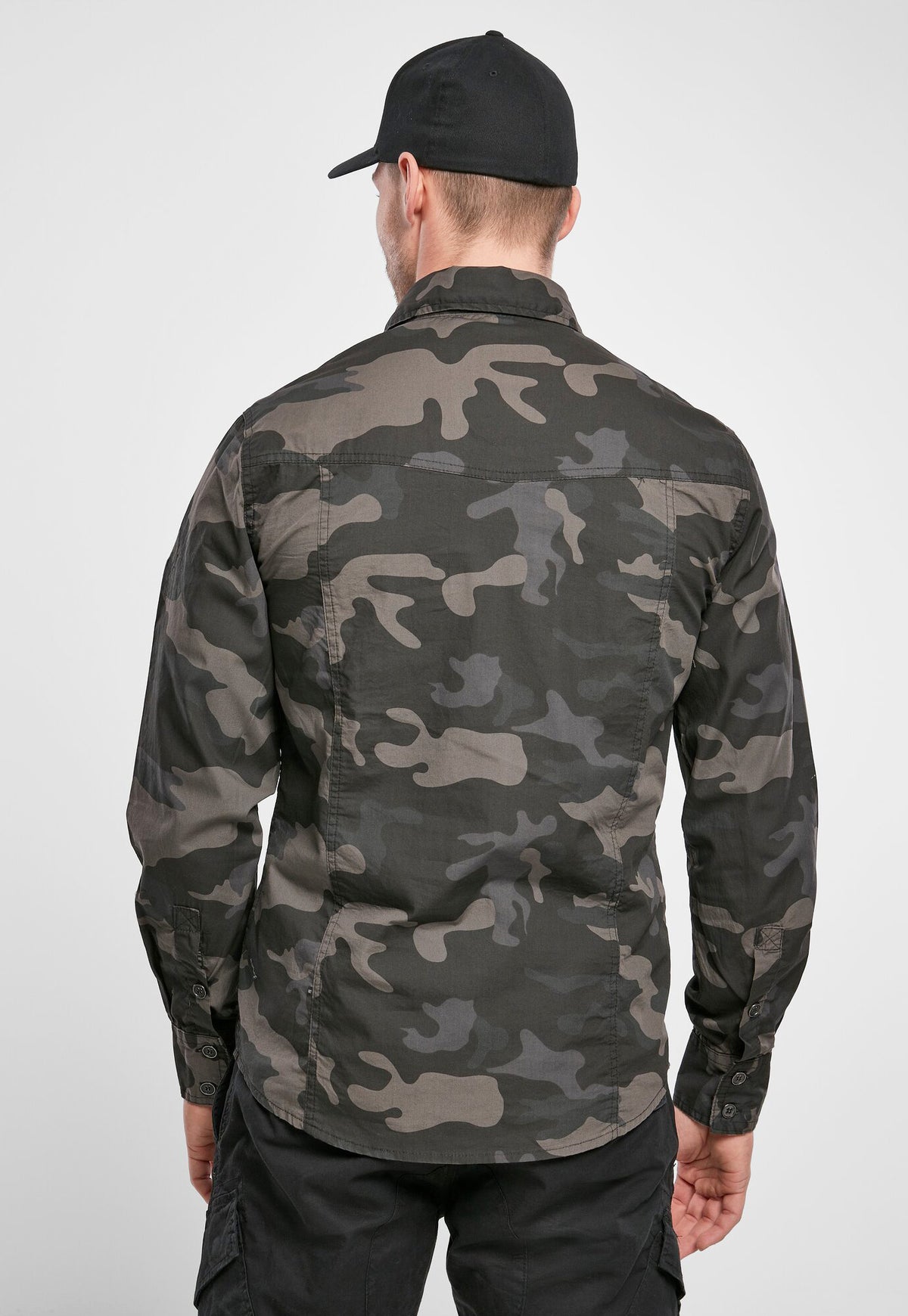 Brandit Slimfit košeľa, Darkcamo