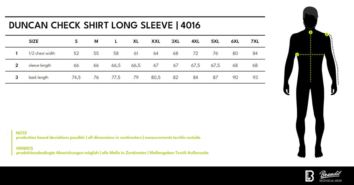 Veľkostná tabuľka Duncan Check Shirt Long Sleeve