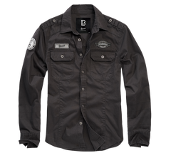Brandit Luis Vintage-hemd, schwarz