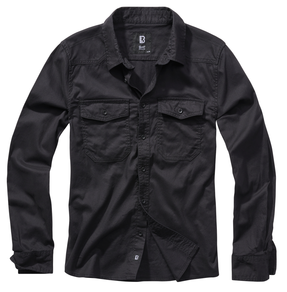 Brandit Flanellshirt košeľa, čierna