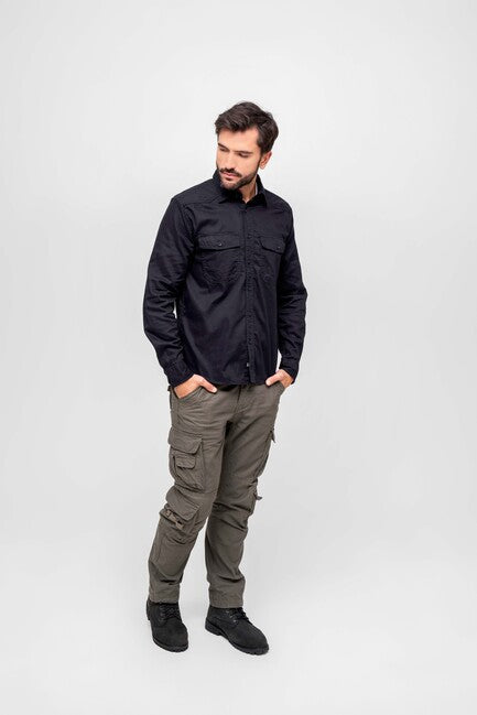 Brandit Flanellshirt hemd, schwarz